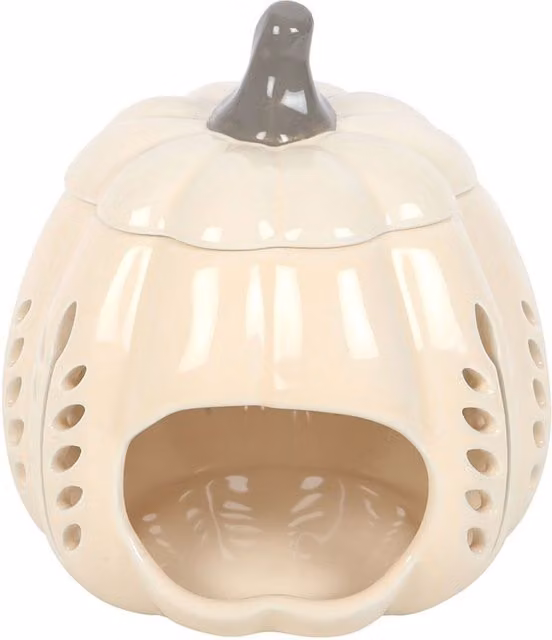 Something Different Pumpkin Oil Burner in Beige Ceramic