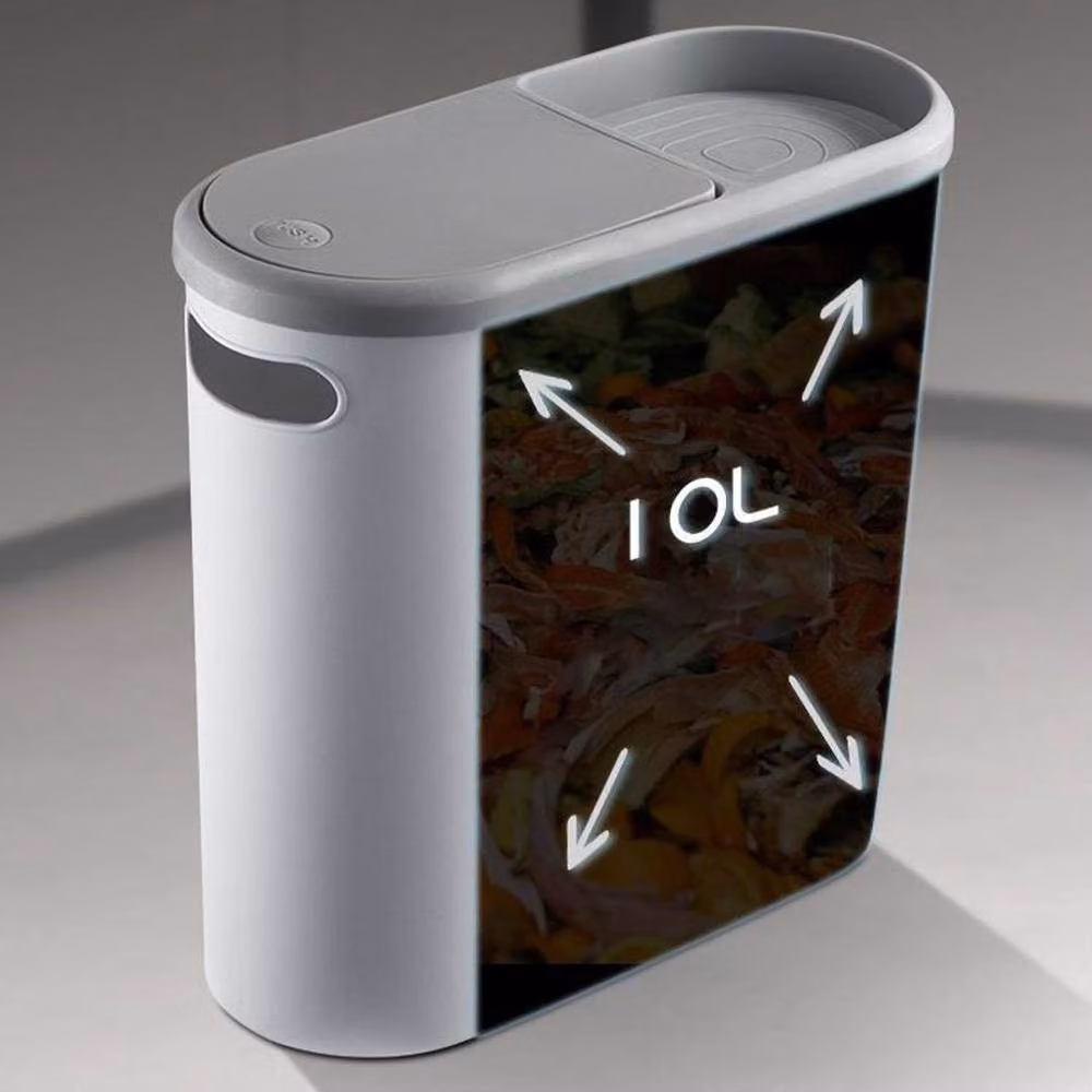 Kelvenix White Plastic Waste Bin with Lid – 3