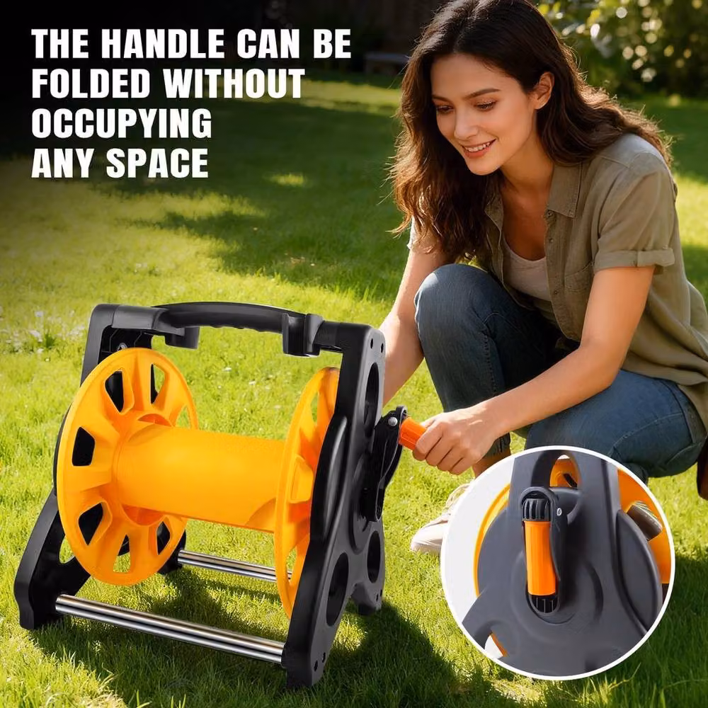 FLAVORA Multicolour Freestanding Garden Hose Reel (No Hose) – 4