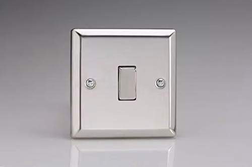 Varilight XC1D 1-Gang Rocker Switch in Chrome – 1