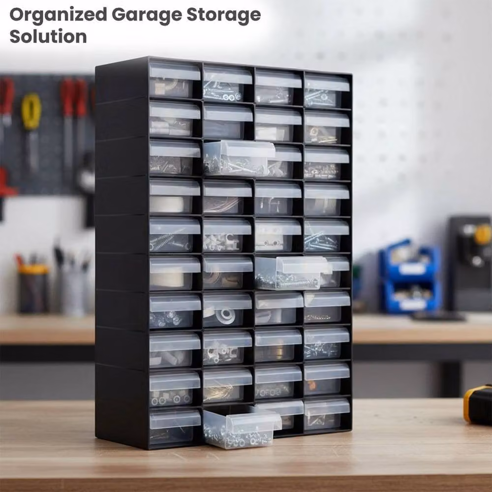 SPETLEK 40 Drawer Multi Storage Cabinet in Black for Home or Garage – 3