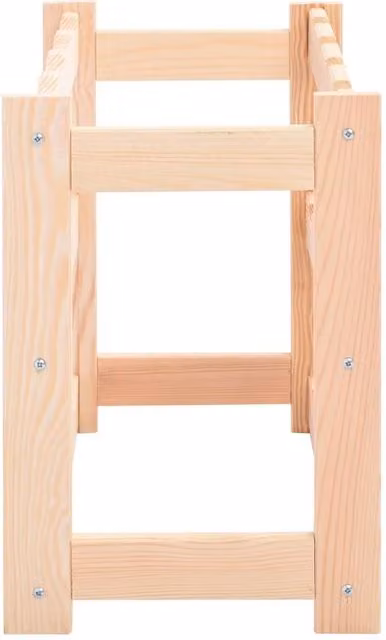 Berkfield Home Durable Pinewood Wine Rack for 12 Bottles in Beige, W/D/H: 38 x 25 x 43 cm