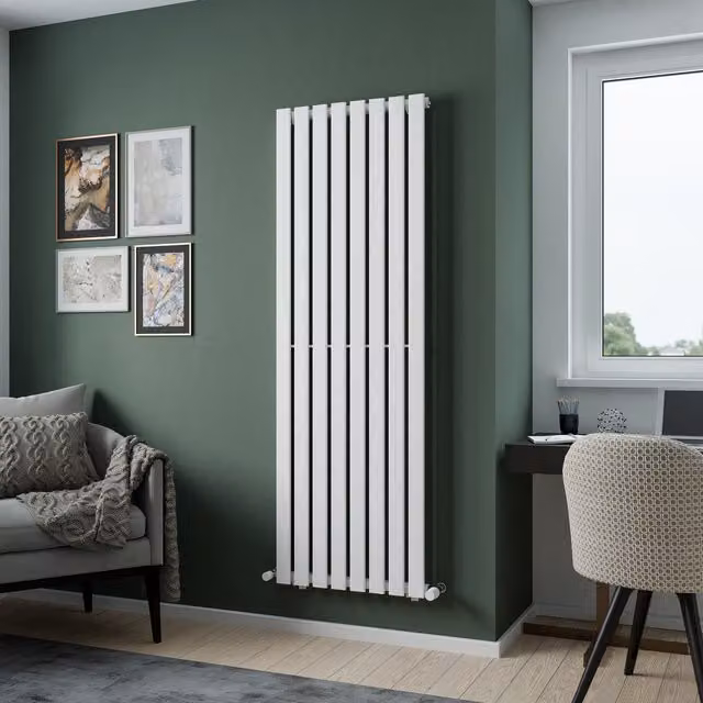 Agadon Lola Designer Flat Panel Vertical Radiator in White