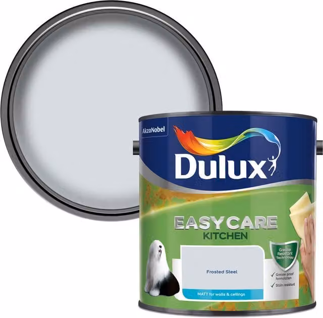 Dulux Easycare Kitchen Matt Paint in Frosted Steel Grey