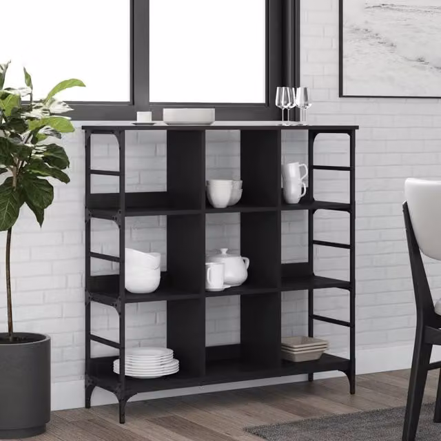 Berkfield Home Black Classic Sideboard, W/D/H: 102 x 32 x 103.5 cm