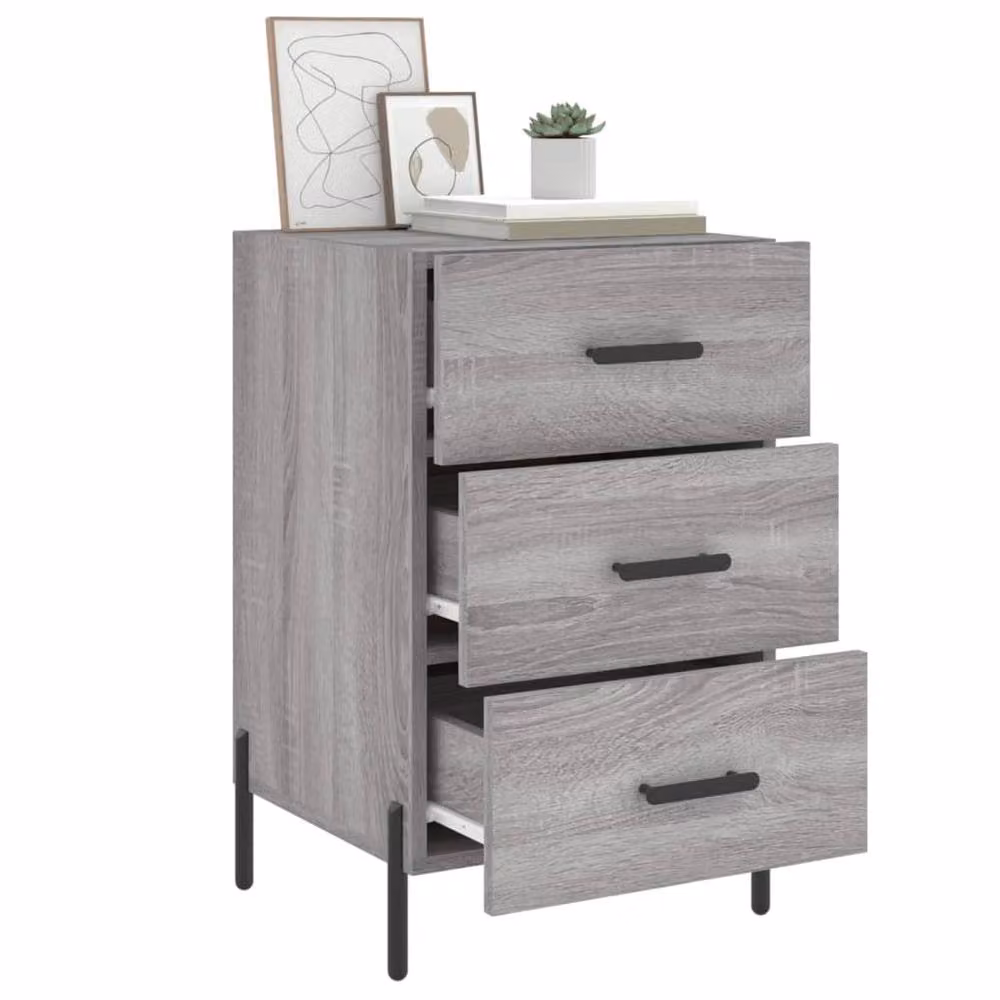 Berkfield Home Grey Sonoma Bedside Cabinet W/D/H: 40 x 40 x 66 cm – 2