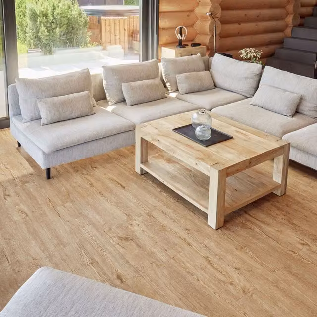 Novecrafto Self Adhesive Wood Look Vinyl Floor Planks in Brown Scandinavian Style
