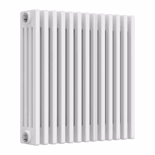 Bathroom Kingdom Colona 4 Column Traditional Steel Radiator, White, W: 60.5 cm, H: 60 cm