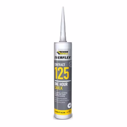 Everbuild One Hour Rapid Setting Caulk, White, 300ml (Pack of 6)