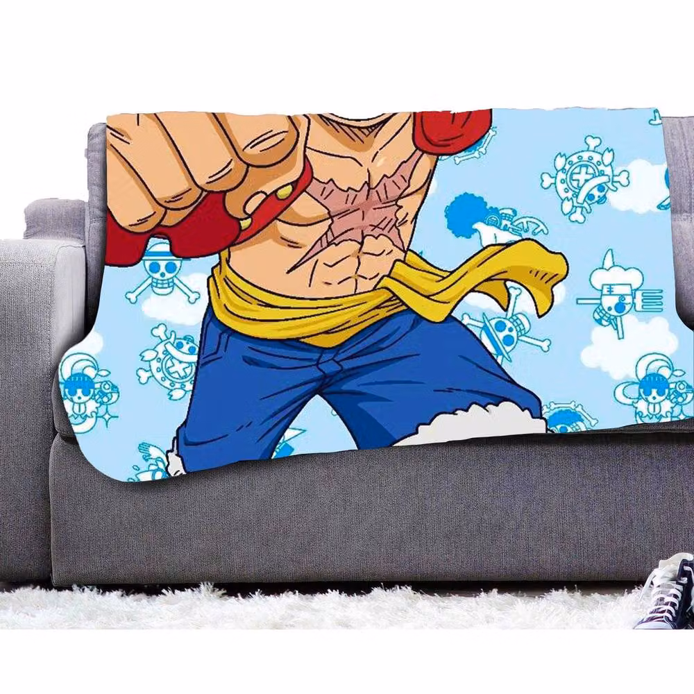 One Piece Monkey D. Luffy Multicolour Fleece Baby Crib Blanket – 2