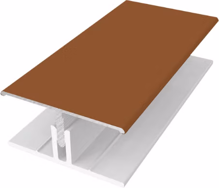 Naturale Brown Aluminium Two-Part H Trim for Siberian Larch Cladding, 3m, Pack of 2