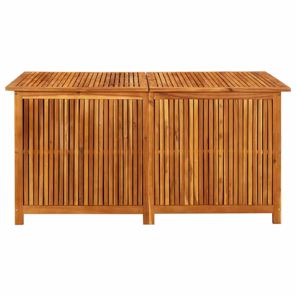Berkfield Home Garden Storage Box in Brown Oiled Solid Acacia Wood W/D/H: 150 x 80 x 75 cm – 2