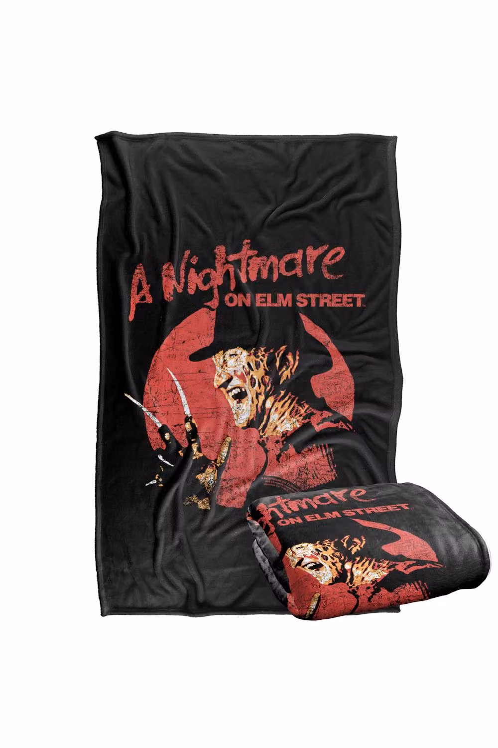 Warner Bros. Nightmare On Elm Street Freddy Circle Silky Touch Super Soft Polyester Throw Blanket in Black and Multicolour, Large – 2