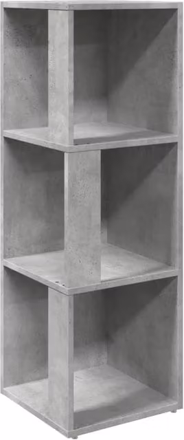 Berkfield Home Modern Corner Cabinet in Concrete Grey, W/D/H: 33 x 33 x 100 cm