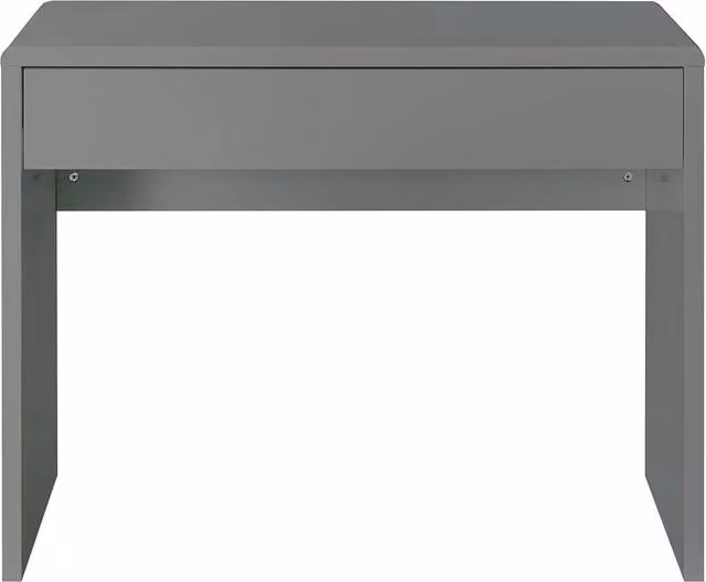 FORGEVIO Grey Gloss Dressing Table and Modern Hallway Console Desk