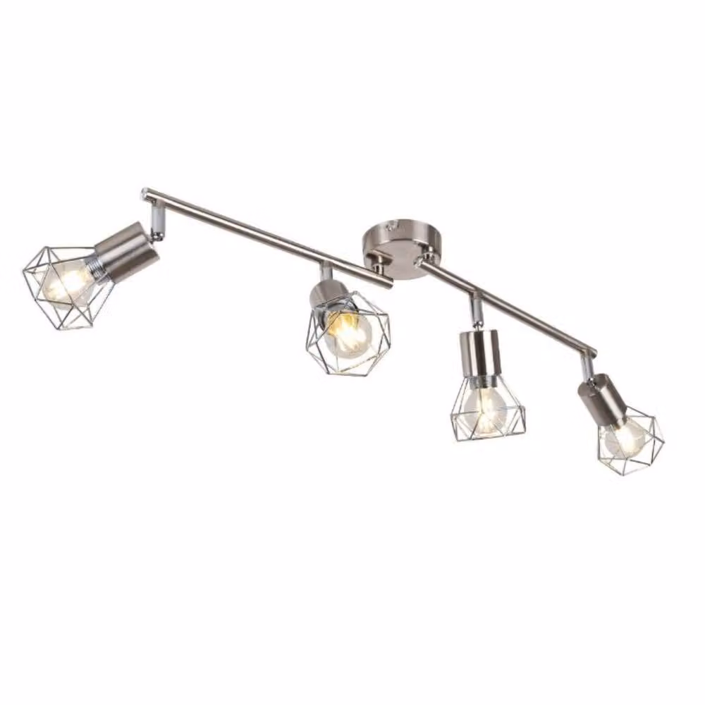 Pagazzi Arrigo 4 Light Split Bar Ceiling Light in Silver – 2
