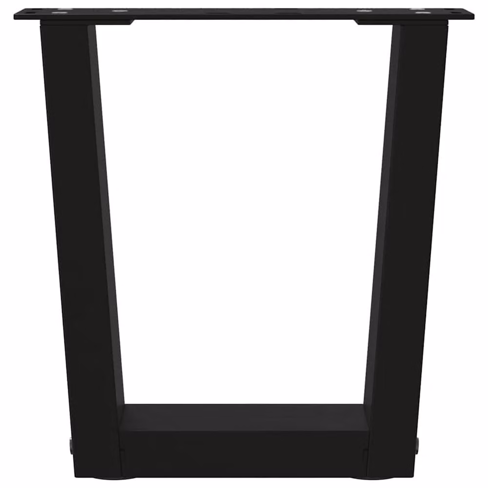 Berkfield Home Modern V-Shape Dining Table Legs, 2 Pieces, Black Steel, W: 30 x D: 30 x H: 31.3 cm – 4