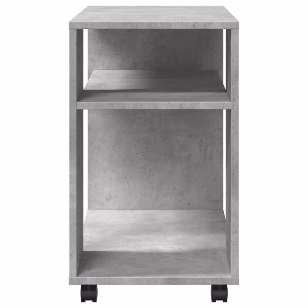 Berkfield Home Industrial Side Table with Castors, Concrete Grey, W/D/H: 70 x 35 x 60 cm – 4