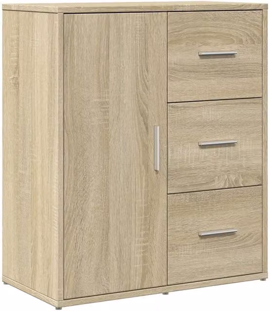 Berkfield Home Sonoma Oak Sideboard in Light Oak, W/D/H: 60 x 31 x 70 cm