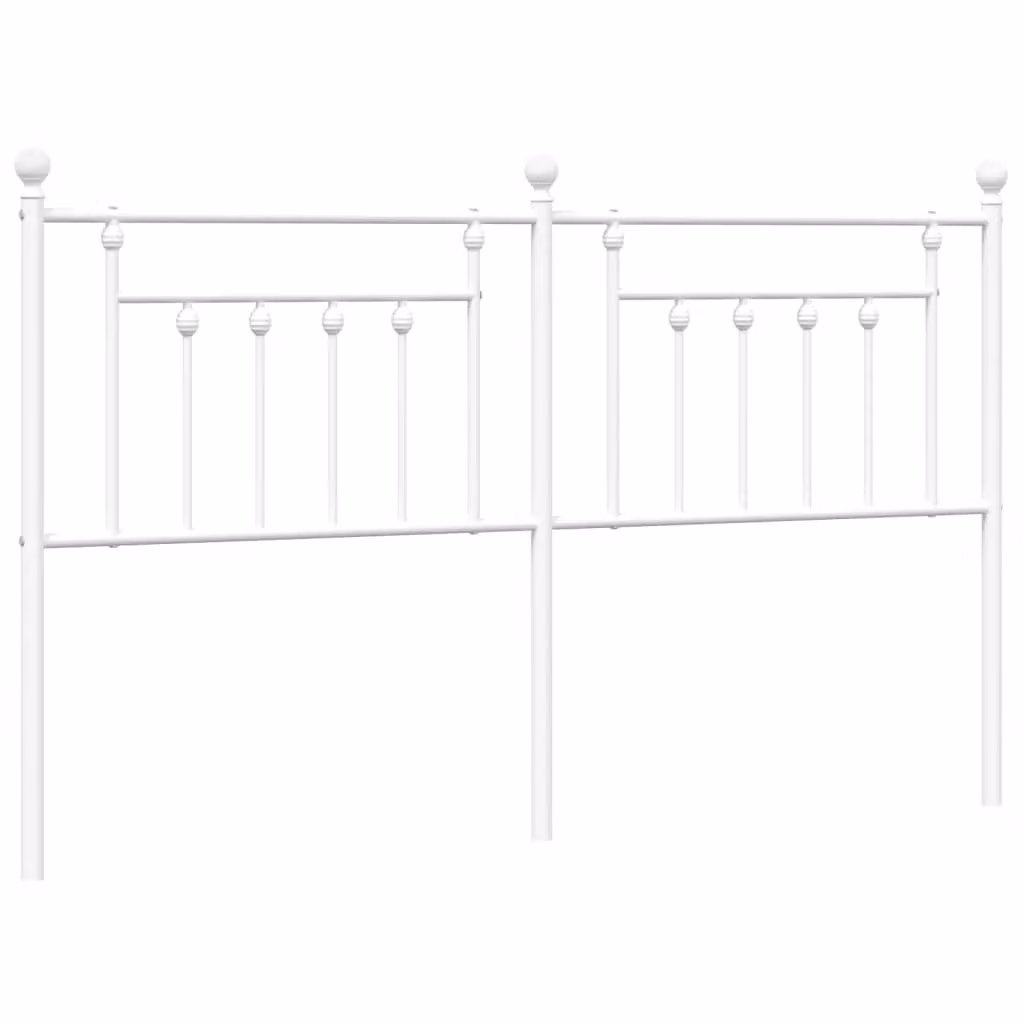 Berkfield Home Classic Metal Headboard in White, 160 cm – 2