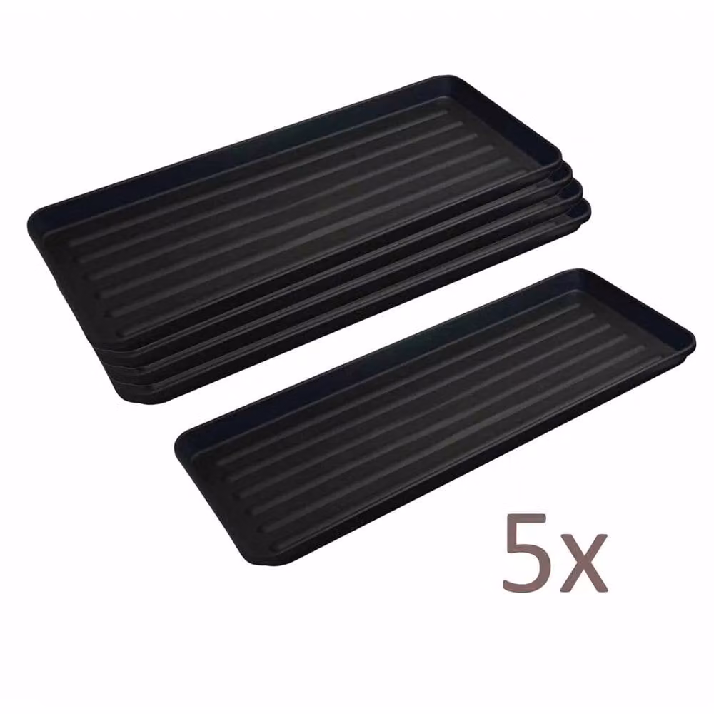 Nordara Black Plastic Grow Bag Tray for Garden Plant and Tomato Planters – 2