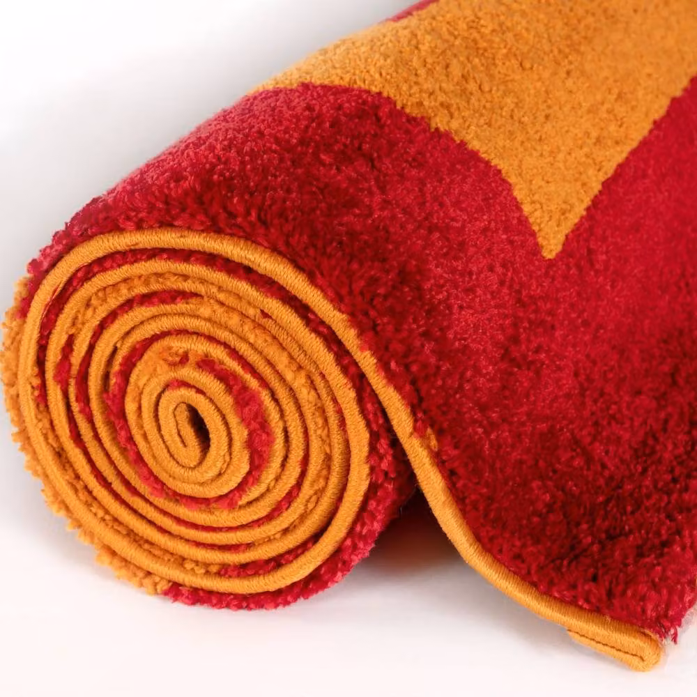 THE RUGS Joli Geometric Soft and Dense Pile Living Room and Bedroom Rug in Red, W: 160 cm, L: 230 cm – 3
