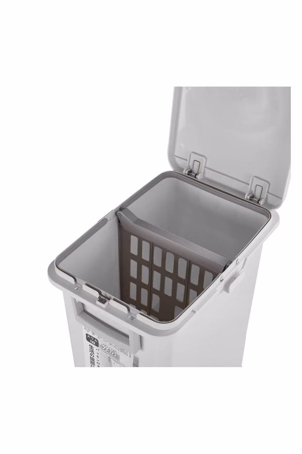 ExtraStar 32L Multi Compartment Tall Kitchen Recycling Rubbish Bin with Removable Inner Buckets, White, H: 84 cm, W: 36 cm, D: 42 cm – 3