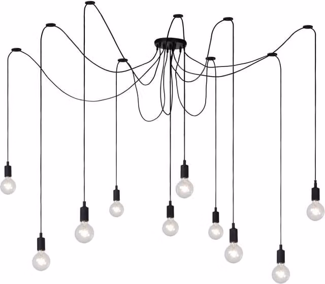 Lucide FIX Dimmable Height Adjustable Indoor Pendant Light in Black