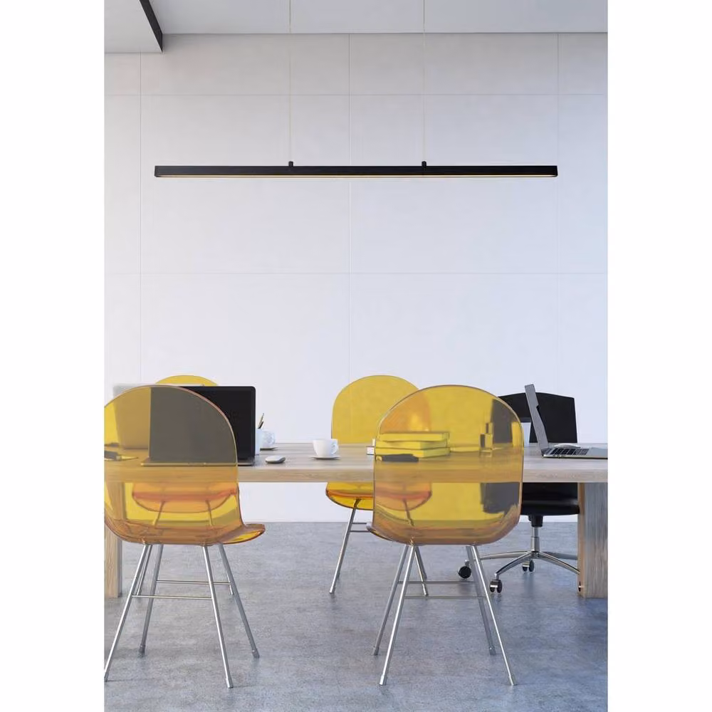 Netlighting Sigma Modern LED Dimmable Pendant Light in Black with Warm White 2700K – 3
