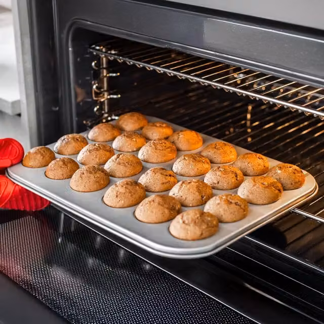 KitchenCraft Non-Stick Grey 24-Hole Muffin Tray