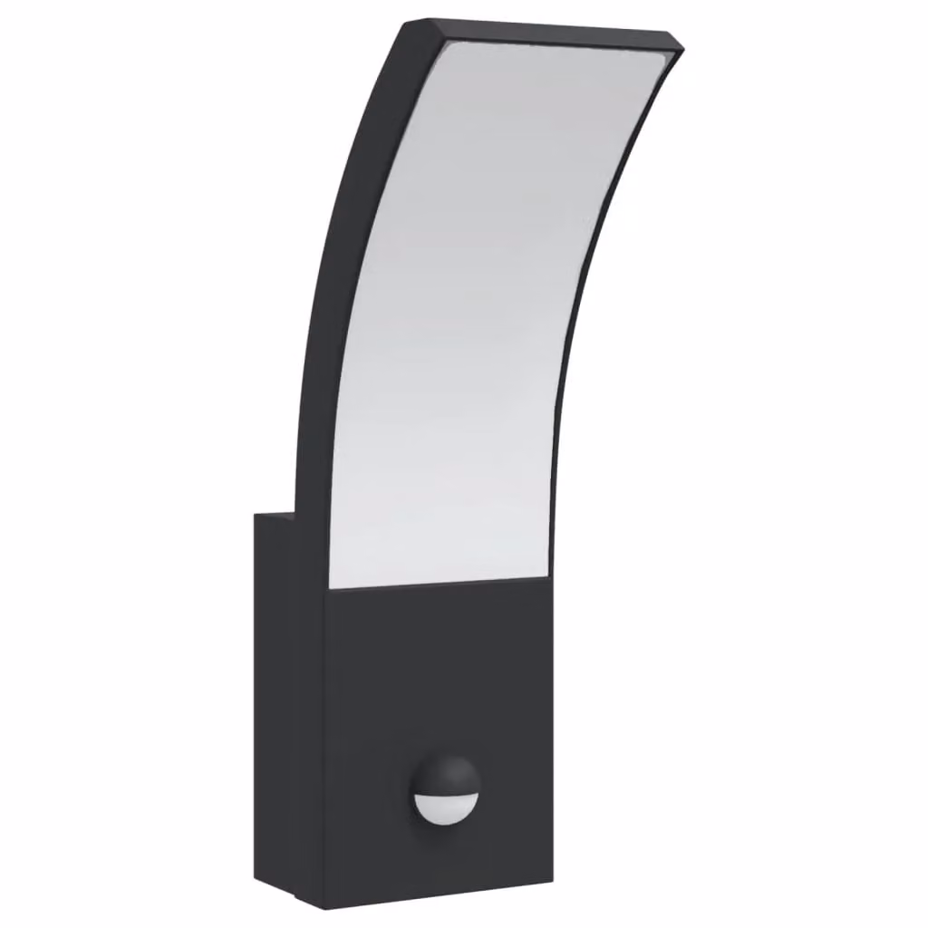 Berkfield Home Set of 2 Black Die-cast Aluminium Outdoor LED Wall Lights with Motion Sensors – 3