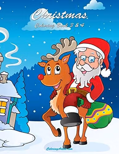 Christmas Coloring Book 3 & 4 by Createspace for Children