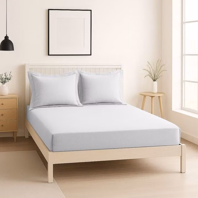Snug City 2 Pack White Cotton Pillowcases with Envelope Closure, 200 Thread Count, W: 48 cm x L: 74 cm