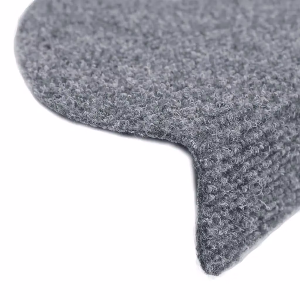Berkfield Home Self-adhesive Stair Mats, 10 Pieces, Light Grey, W/D/H: 65 x 21 x 4 cm – 3