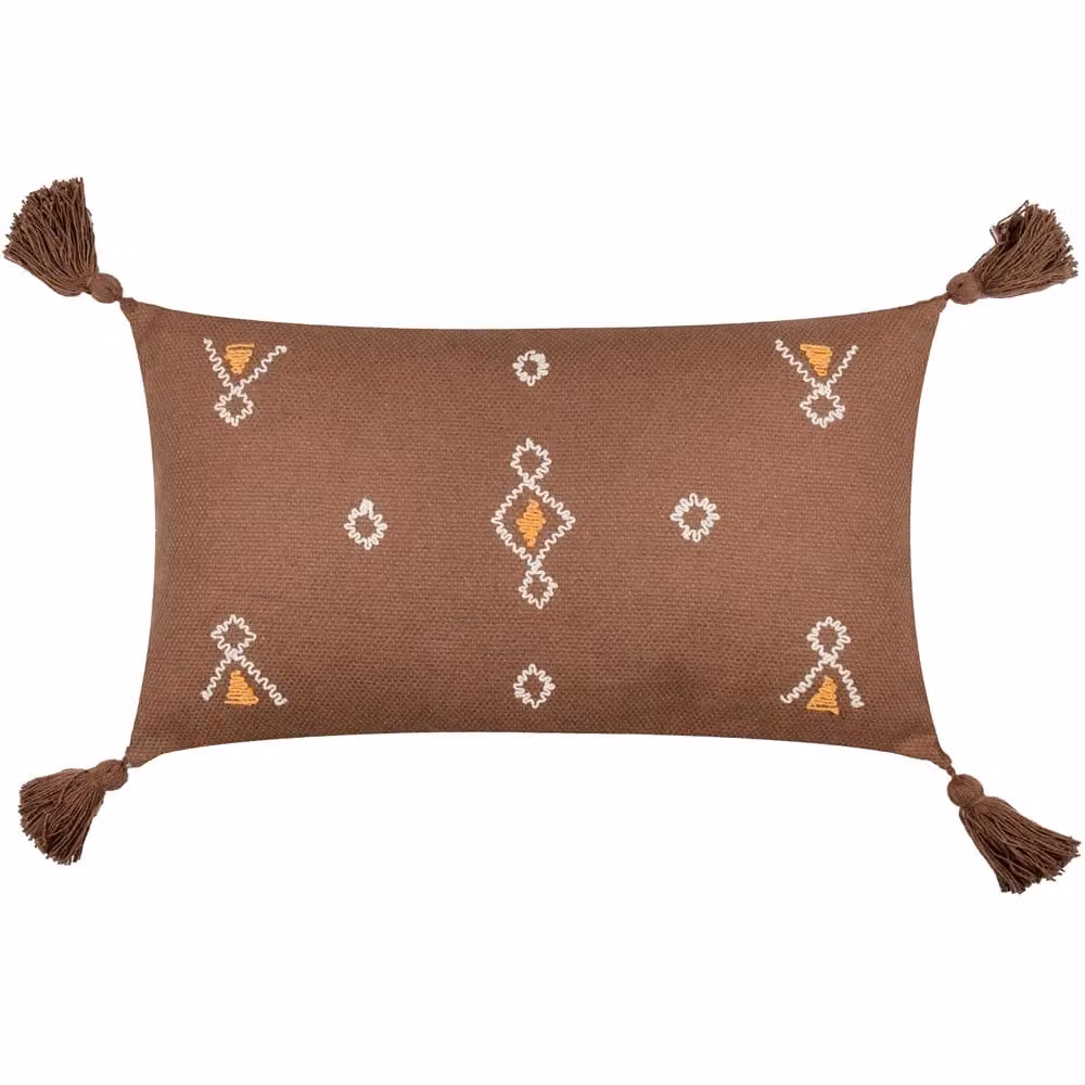 Furn Brown Graphic Boho Rectangular Cotton Cushion W/D/H: 50 x 30 x 30 cm – 2