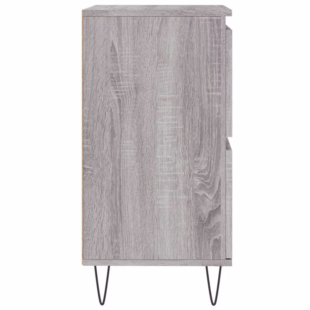 Berkfield Home Set of 2 Modern Grey Sonoma Sideboards, W/D/H: 120 x 35 x 70 cm – 2