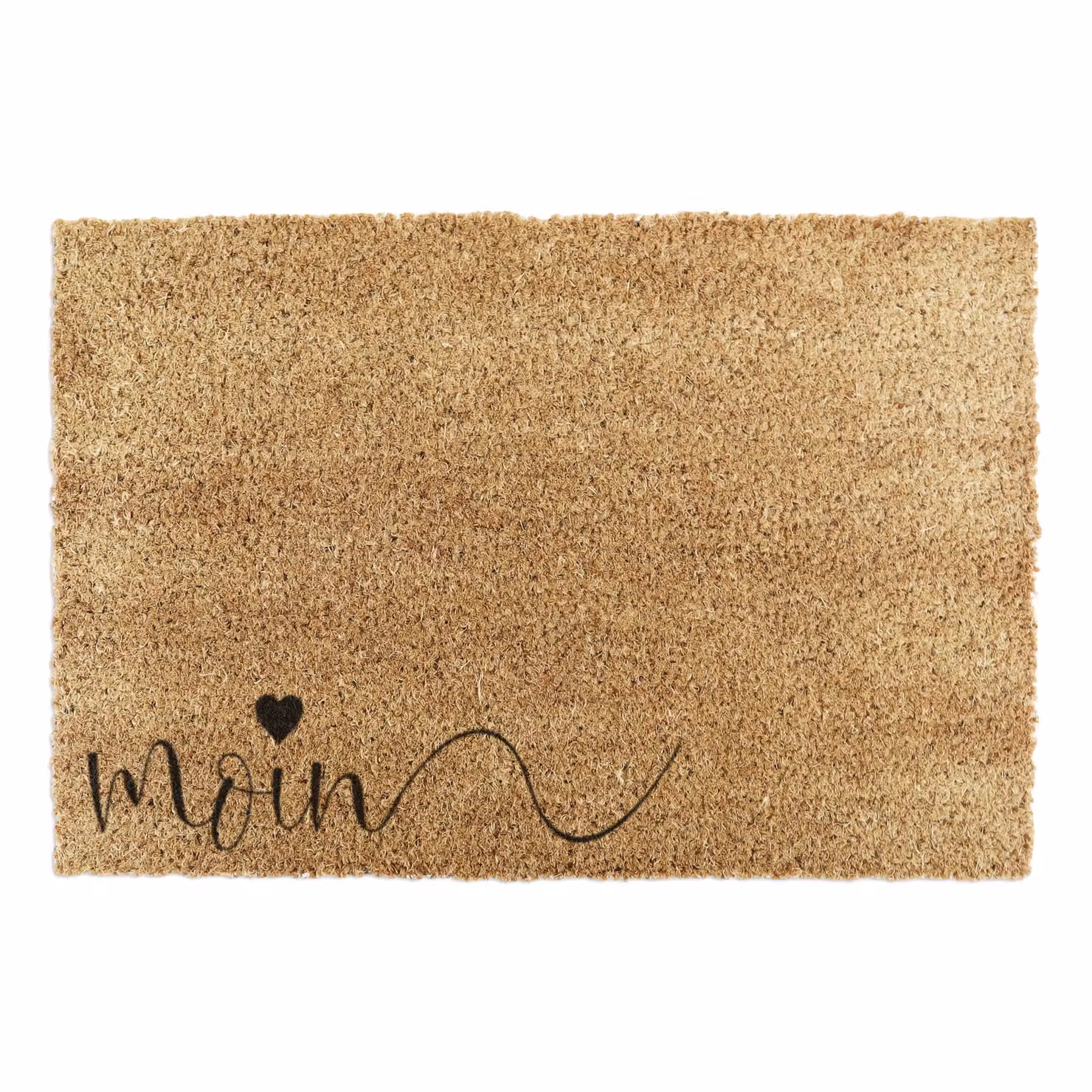 Artsy Mats Moin Heart Country Coir Doormat in Black and Brown, W: 60 cm, D: 90 cm – 2