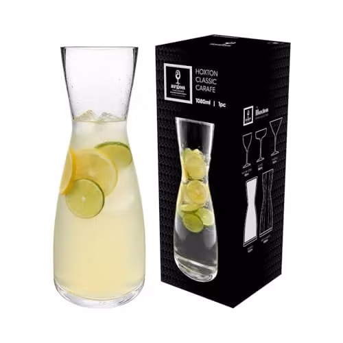 Argon Tableware Hoxton Crystal Carafe, 1.1 l, Transparent