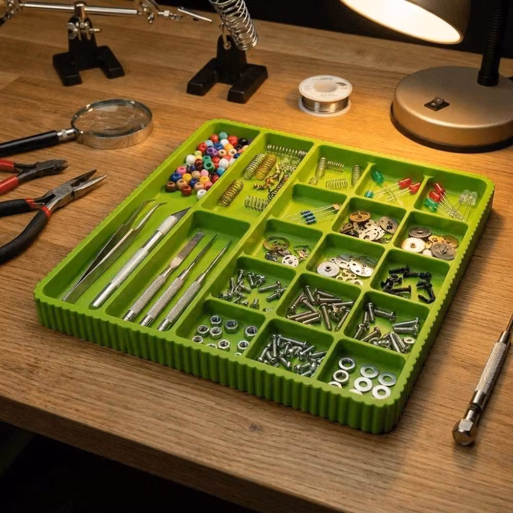 PAWNORA Green Smooth Surface Plastic Electronic Parts Tray – 2