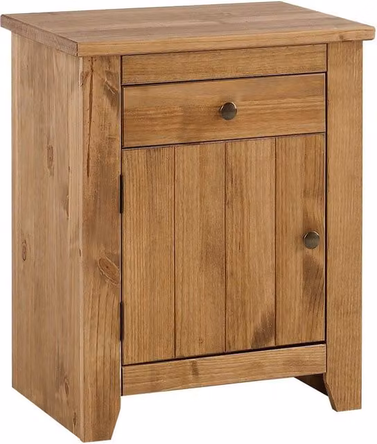 Lemon Pavilion Furniture Havana Brown Pine Bedside Cabinet W53 x D11 x H65 cm – 2