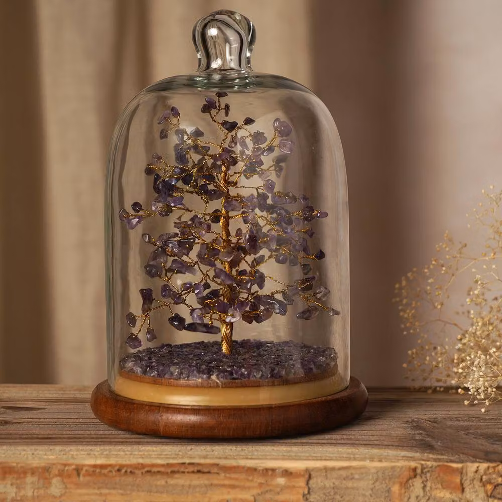 Serenity Small Amethyst Gemstone Dome Tree in Purple – 3