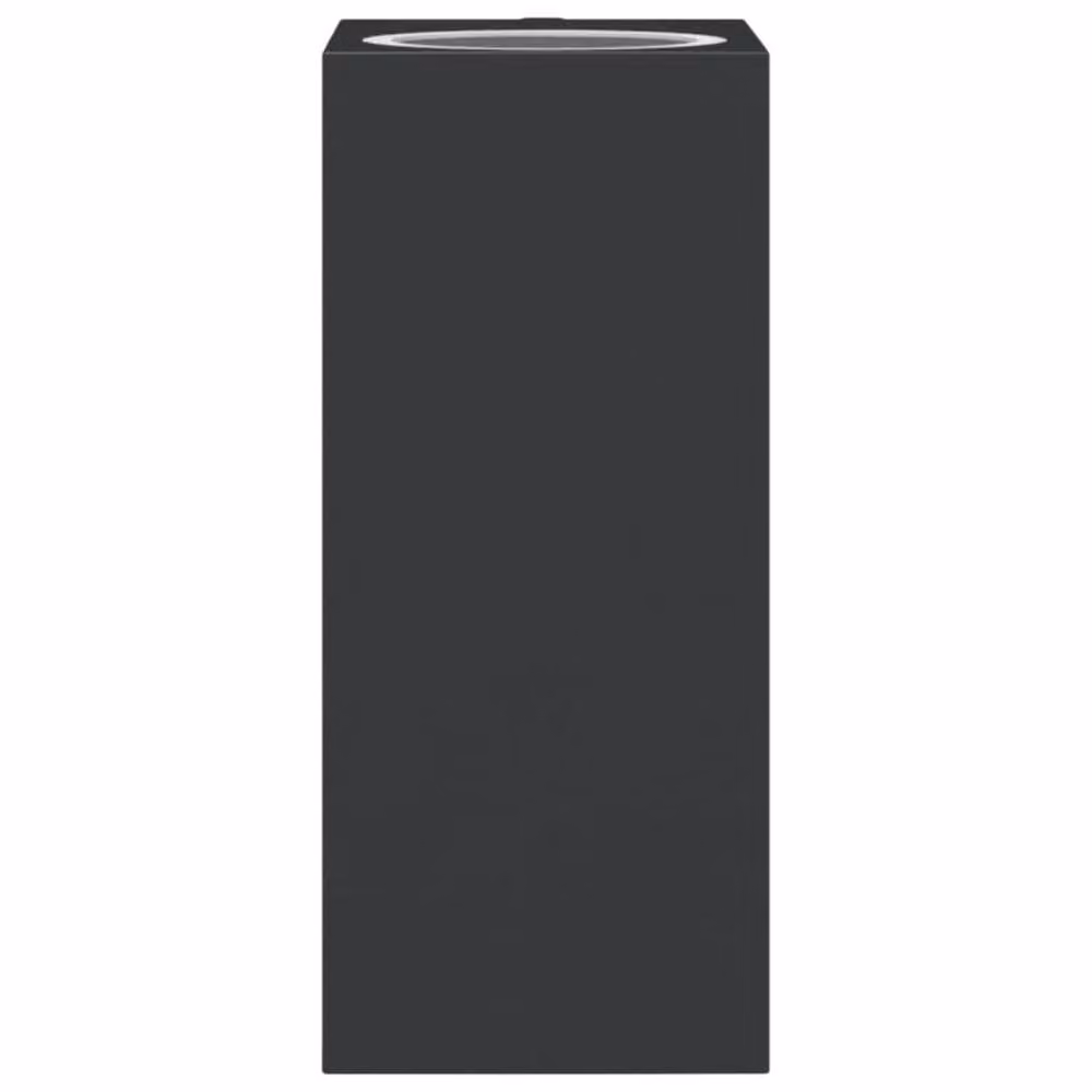 Berkfield Home Set of 2 Black Modern Rectangular Outdoor Wall Lights in Die-cast Aluminium and Glass – 2
