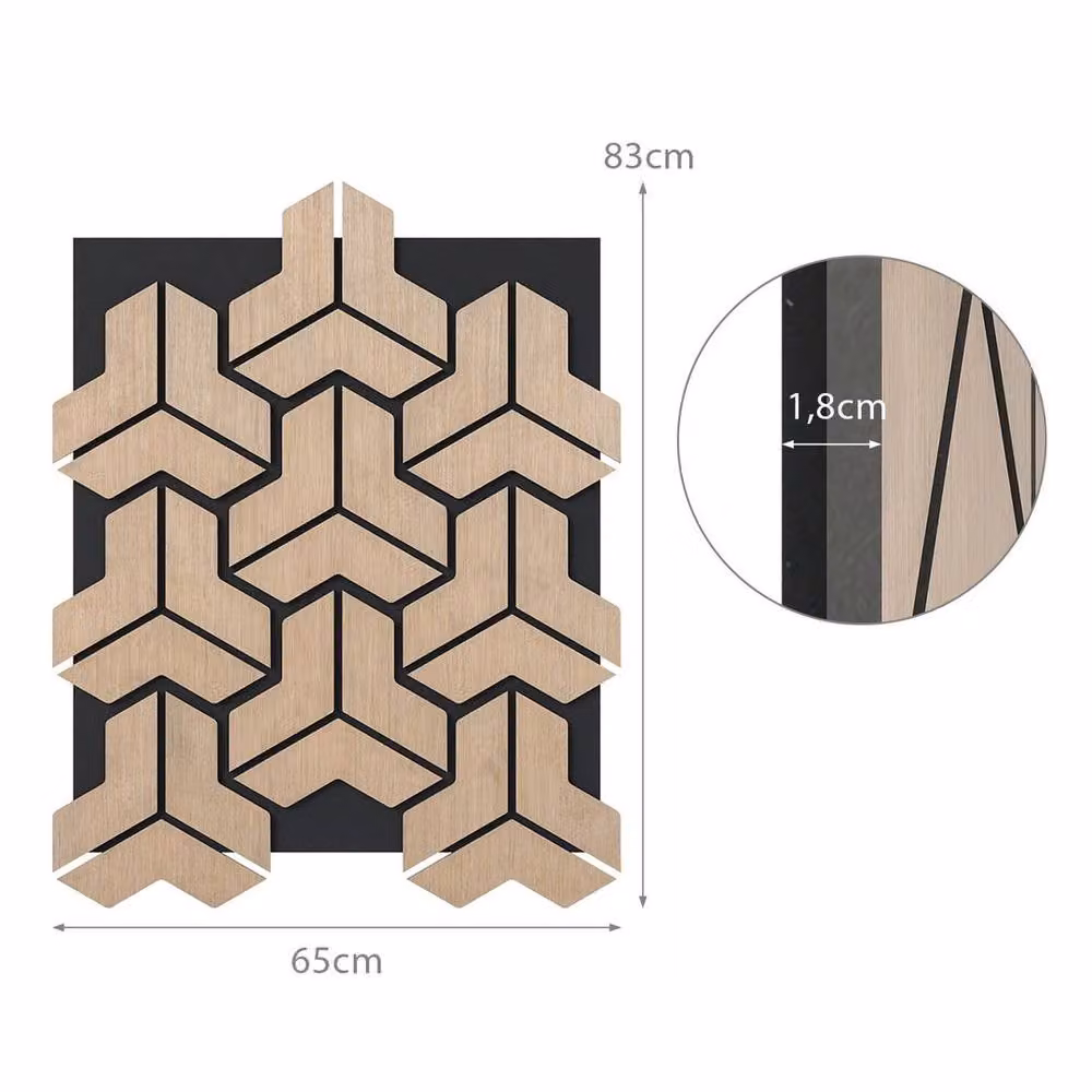 Kelvenix 4 Pack Soundproof MDF Wall Panels in Sand Beige Wood Look – 2