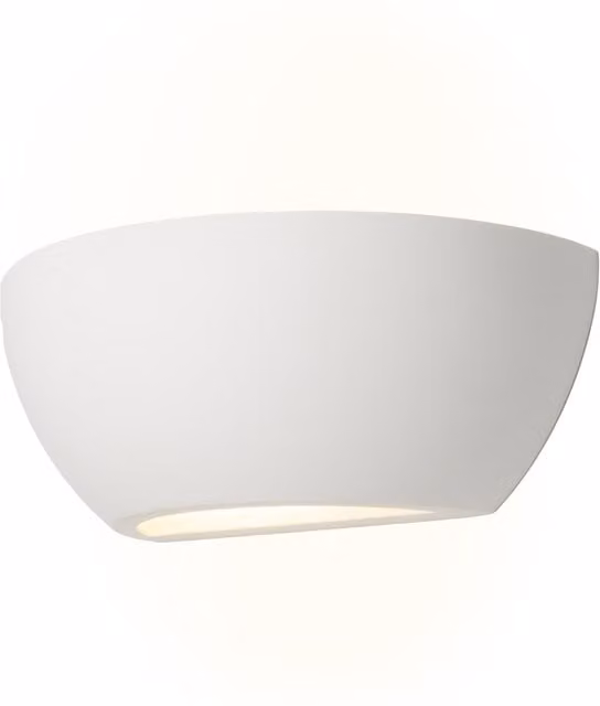 Litecraft Lui Washer White Ceramic Wall Light