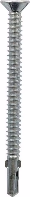 JCP Construction Products Woodfix Self-Drilling Screws, Silver, Box of 100