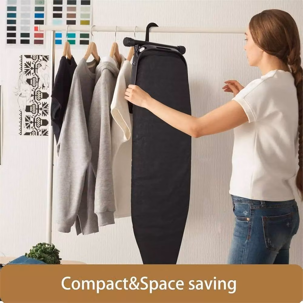 Nordara Lightweight Folding Ironing Board with Adjustable Height and Non-Slip Base, Black, W: 120 cm, D: 40 cm, H: 84 cm – 3