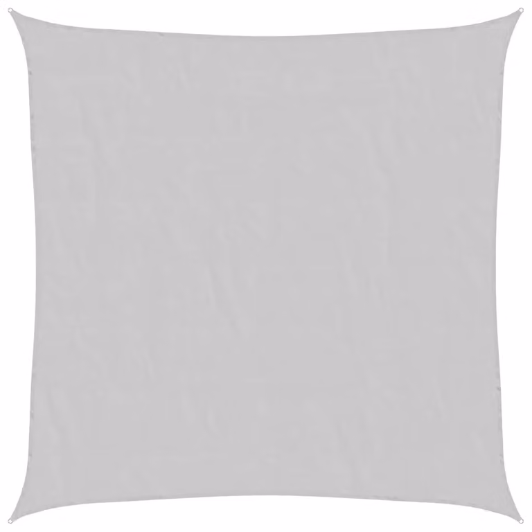Berkfield Home Square Sun Shade Sail in Light Grey, 100% Polyester Oxford, 4 x 4 m