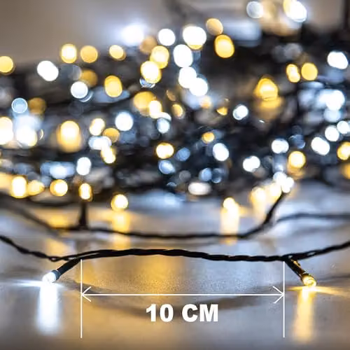 Shatchi 100 LED Christmas Tree Fairy String Lights, 10m, Warm White – 6
