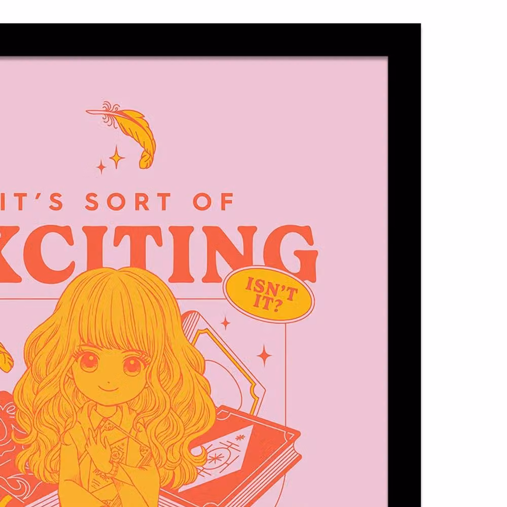 Harry Potter Witty Witchcraft Breaking The Rules Typography Paper Poster in Pale Pink – 2