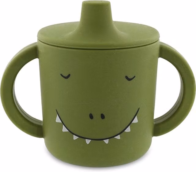 Trixie Mr. Dino Silicone Sippy Cup with Soft Spout, Green – 1
